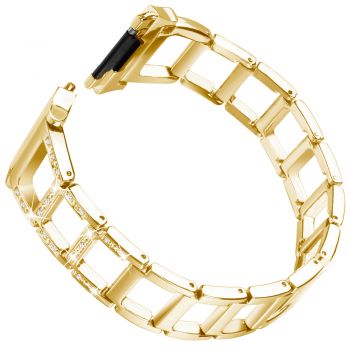 Hollow Stainless Steel bezel Band for Fitbit ionic gold