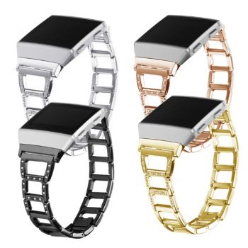 Hollow Stainless Steel bezel Band for Fitbit ionic platinum