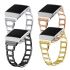 Hollow Stainless Steel bezel Band for Fitbit ionic black