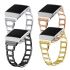 Hollow Stainless Steel bezel Band for Fitbit ionic gold