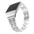 Shinny Stainless Steel bezel Band for Fitbit ionic platinum