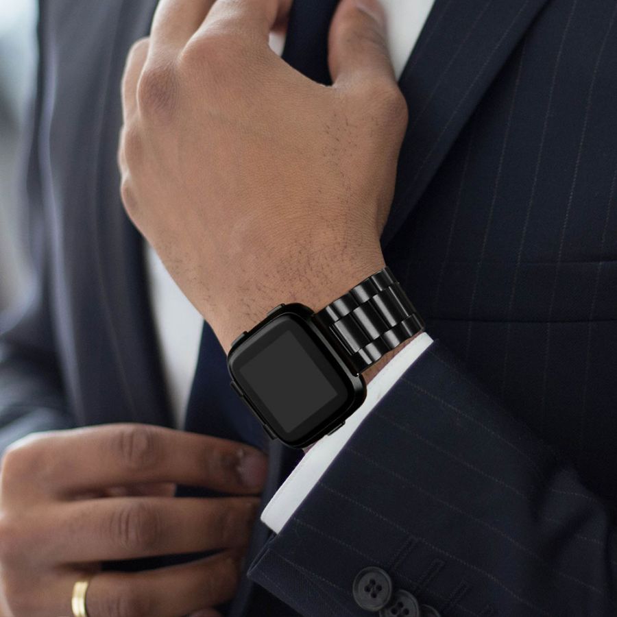 fitbit versa stainless steel band
