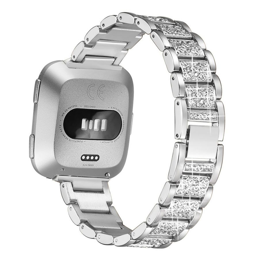 fitbit silver watch