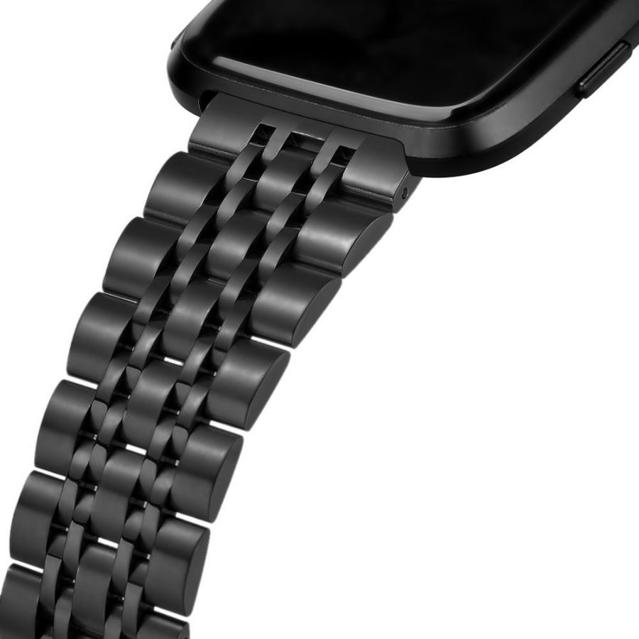 Download Stainless steel Replacement band for Fitbit versa black Yellowimages Mockups