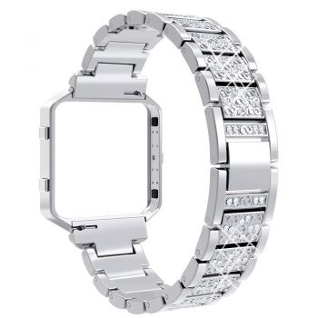 Metal Replacement diamond Band for Fitbit Blaze platinum