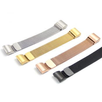Milanese Loop Strap with Magnet Lock for Fitbit charge2 gold