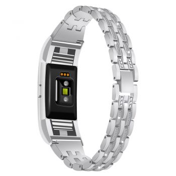 Stainless Strap with Rhinestone for Fitbit Charge 2 platinum
