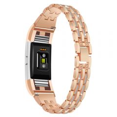 Bling Metal Replacement diamond Bracelet for Fitbit Charge 2 rose