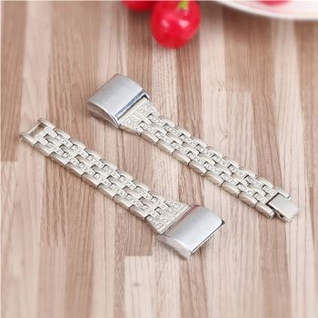 Stainless Strap with Rhinestone for Fitbit Charge 2 platinum