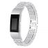 Stainless Steel Metal diamond Wristband For Fitbit Charge 2 platinum