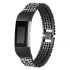 Stainless Steel Metal diamond Wristband For Fitbit Charge 2 black