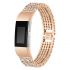 Stainless Steel Metal diamond Wristband For Fitbit Charge 2 rose