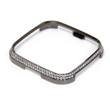 Metal plating diamond case for Fitbit versa case black