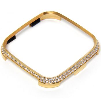 Metal plating diamond case for Fitbit versa case gold