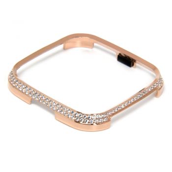 Metal plating diamond case for Fitbit versa case rose