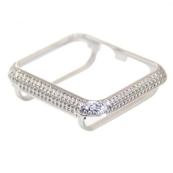 Fashion Bling diamond case apple watch 1/2/3 silver