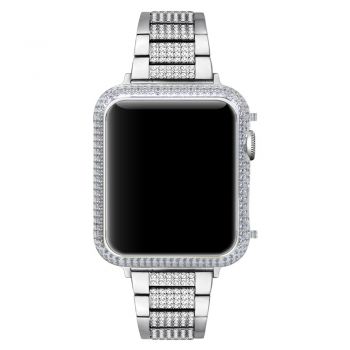 Fashion Bling diamond case apple watch 1/2/3 silver