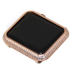 38MM/42MM bright Zircon bezel Case for Apple watch 1/2/3 rose