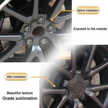 For Tesla Model 3 Tire Wheel Hub Cap Kit Car AccessoriesTire Standard Wheel Center Cap 