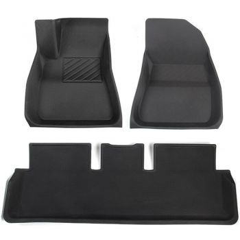  Floor Mats - Non-Slip & Anti-Dust Waterproof Interior PVC Carpet Protector Compatible with Tesla Model 3