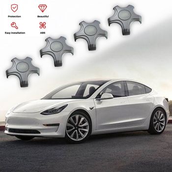 For Tesla Model 3 Tire Wheel Hub Cap Kit Car AccessoriesTire Standard Wheel Center Cap