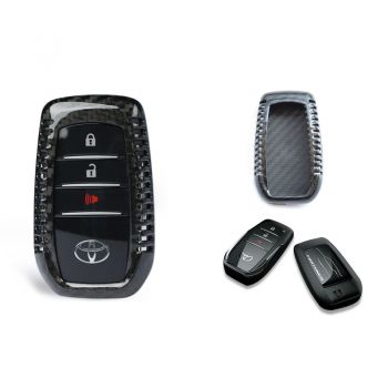 Carbon Fiber Key Cover Shell Case for Toyota Corolla Prado
