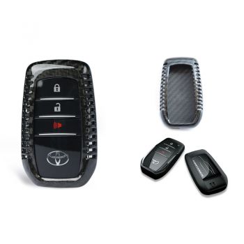 Carbon Fiber Key Cover Shell Case for Toyota Corolla Prado 