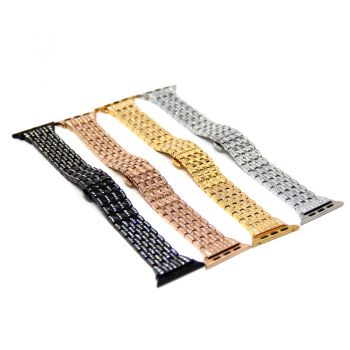 Luxury Crystal Stainless Steel Strap Watch Bands Apple Watch
