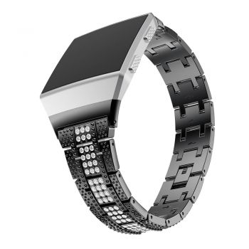 Fitbit ionic black middle diamond encrusted metal watch band