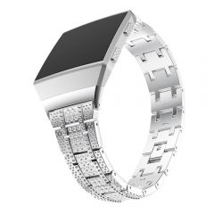 Fitbit Ionic  luxury shiny diamonds silver alloy  wristband