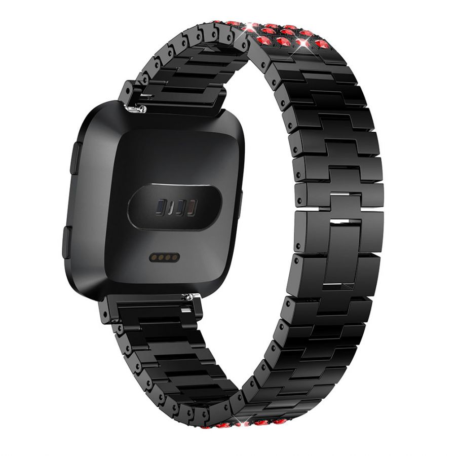 fitbit versa black metal band
