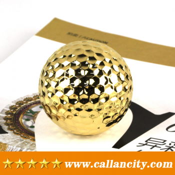 Callancity High Quality Solid Metal 24kt Gold Plated Golf Ball