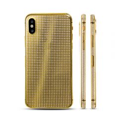 24k gold plated housing cover full diamond case for iPhone X