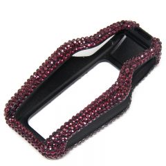 Attractive Purple Diamond  stuck Car Key Case Cover For BMW