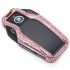 LCD screen pink crystal cover car key case For BMW