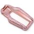 LCD screen pink crystal cover car key case For BMW