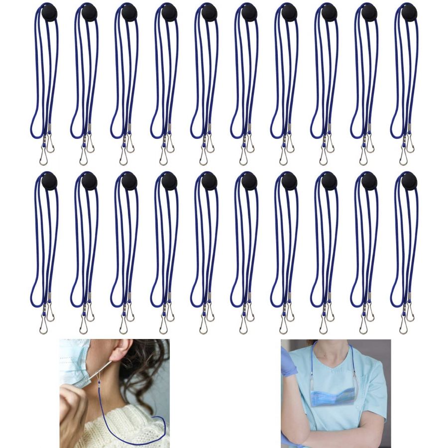 Mask Lanyards With Clip Face Bandana Neck Extension Chains Soft