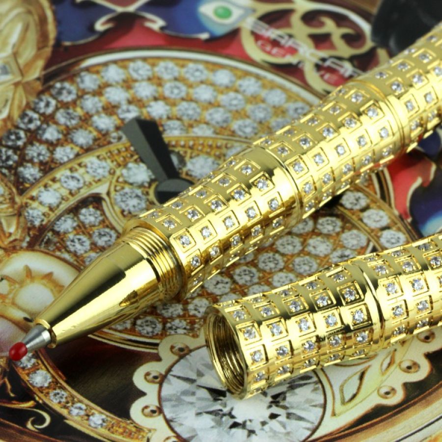Luxury 24k gold diamond special design pen