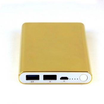 Customizable 24k gold portable power bank charger