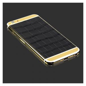 iPhone 6 24kt gold housing with Croco leather