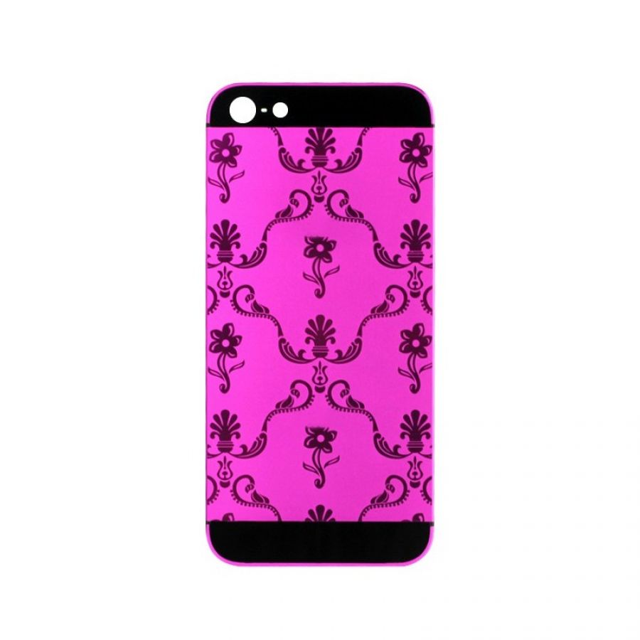 Matte Hot Pink Iphone 5 5s Se Housing Flower Design No 3