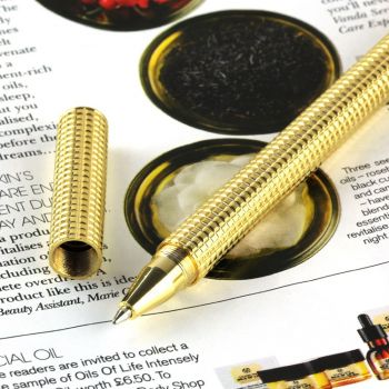 Customizable Luxury 24k gold Clous de Paris pen