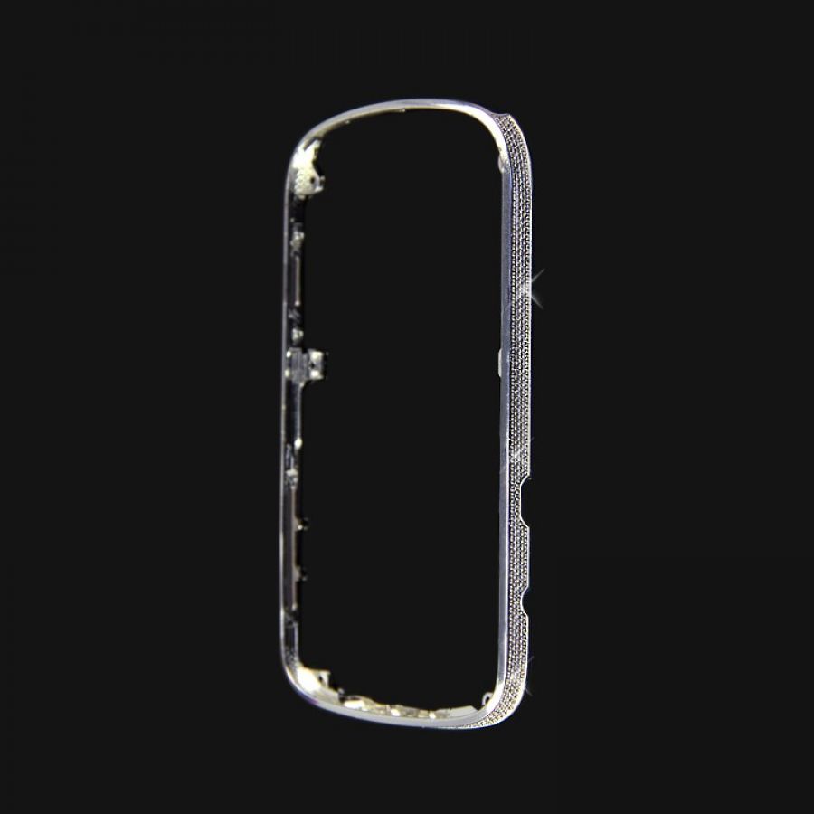 Chrome front bezel for Blackberry Q10 inlaid with diamond
