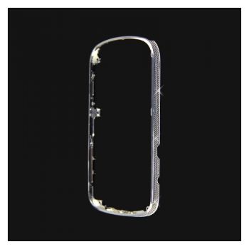 Chrome front bezel for Blackberry Q10 inlaid with diamond