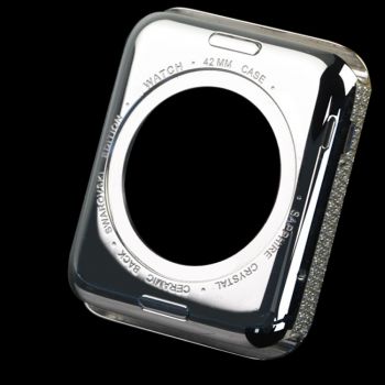 Luxury Platinum apple watch housing with diamonds