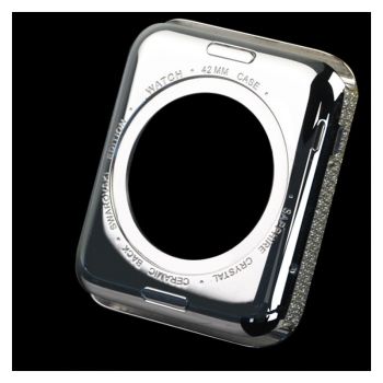 Luxury Platinum apple watch housing with diamonds