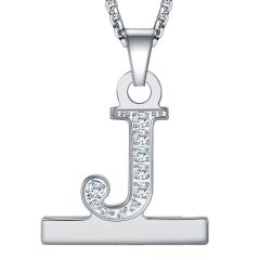 Alphabet Letter A-Z Necklace Pendant Watch Connector Adapter Stainless Steel Box Chain Compatible for Watch Series 5/4/3/2/1, 38mm40mm