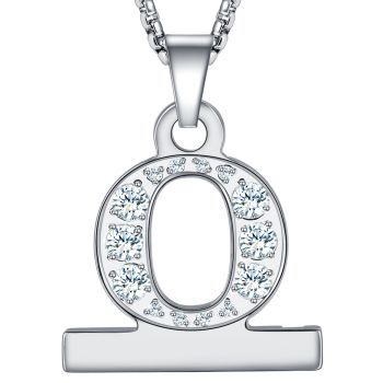  2in1 Zircon Alphabet Letter A-Z Necklace Pendant Watch Connector Adapter Stainless Steel Chain With Diamond Compatible For Watch Series 5/4/3/2/1 Free Nickel
