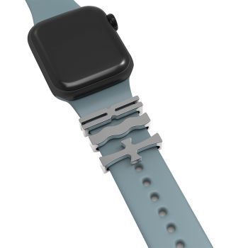Unique Cross design Ring Loops For Watch Band Strap  Adornment For Smart Watch Rubber Sport Band Charm
