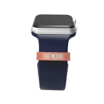 Smart Watch Rubber Sport Band For Fitbit Watch Adornment Decorative Ring Loops For Iwatch Strap Charm 38mm40mm42mm44mm